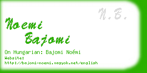 noemi bajomi business card